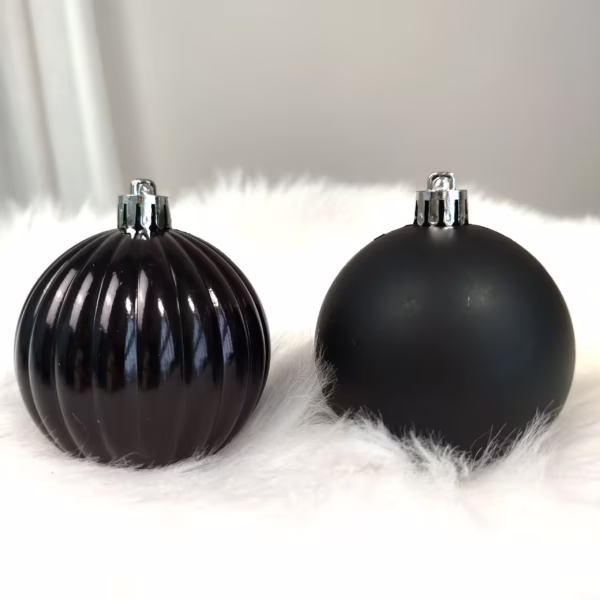 Bombki czarne nietłukące 12szt