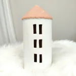 Domek ceramiczny latarnia podświetlana LED 20cm