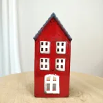 Domek na świeczkę ceramiczna dekoracja 18cm