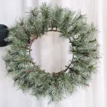 Wianek na drzwi świąteczny zimowy z gałązek jodły sztuczny 50cm