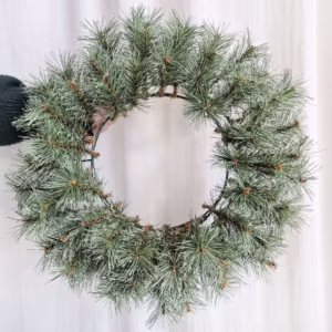 Wianek na drzwi świąteczny zimowy z gałązek jodły sztuczny 50cm