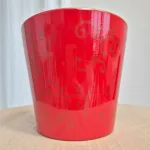 Osłonka ceramiczna czerwona ze złotym połysk