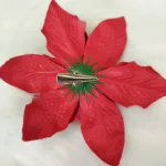 Poinsecja, gwiazda betlejemska czerwona na klipsie 2szt