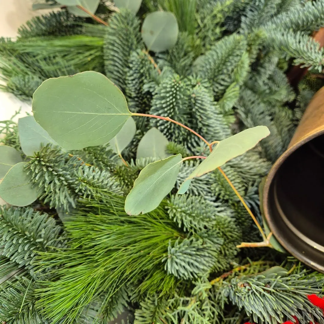 Wianek świąteczny bożonarodzeniowy żywy - 75cm - ręcznie robiony