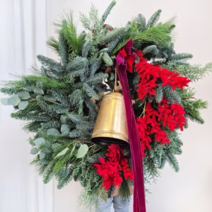 Wianek świąteczny bożonarodzeniowy żywy - 75cm - ręcznie robiony
