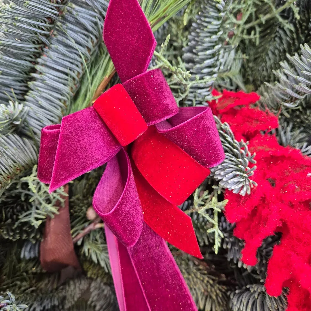 Wianek świąteczny bożonarodzeniowy żywy - 75cm - ręcznie robiony