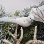 Wianek na drzwi świąteczny bożonarodzeniowy sztuczny z jeleniem zielonym 65cm