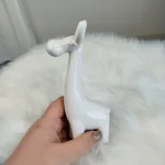 Renifer biały ceramiczny świąteczna figurka 15cm