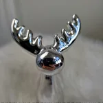 Renifer srebrny ceramiczny świąteczna figurka 16cm