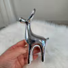 Renifer srebrny ceramiczny świąteczna figurka 16 cm