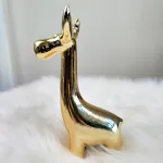 Renifer złoty ceramiczny świąteczna figurka 15cm