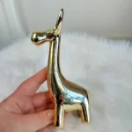 Renifer złoty ceramiczny świąteczna figurka 15cm