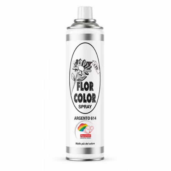 Farba do kwiatów w sprayu Florcolor Argento 614