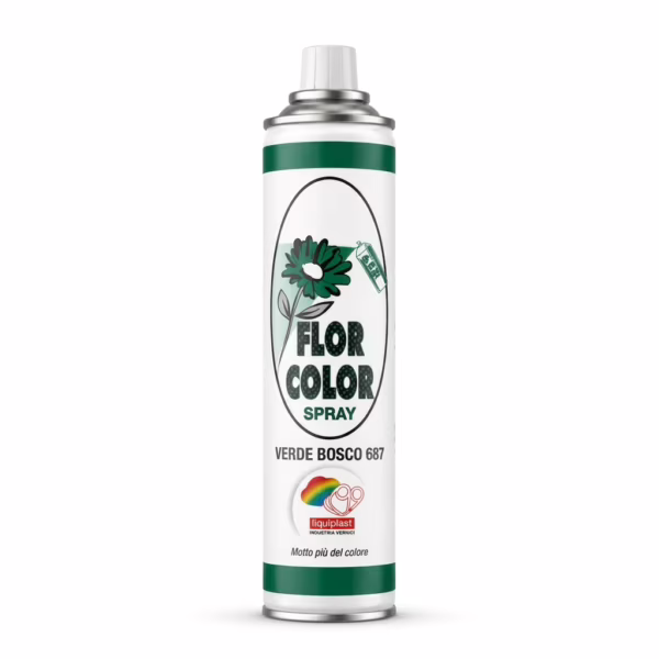 Farba do kwiatów w sprayu Florcolor Verde Bosco 687