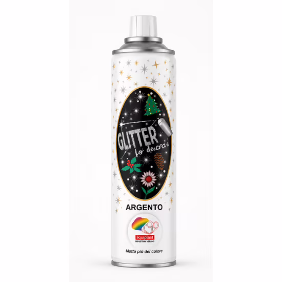 Farba do kwiatów w sprayu Florcolor Glitter Argento