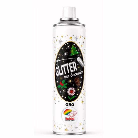 Farba do kwiatów w sprayu Florcolor Glitter Oro
