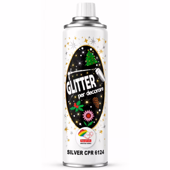 Farba do kwiatów w sprayu Florcolor Glitter Silver CRP
