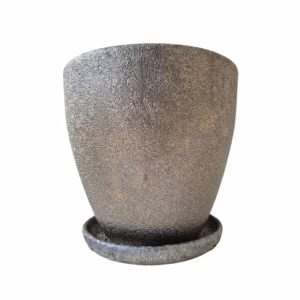 Doniczka ceramiczna  złota z podstawką 27cm