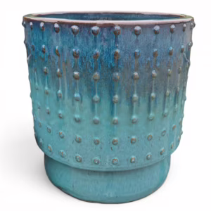 Doniczka ceramiczna ogrodowa cylinder turkusowy 24cm