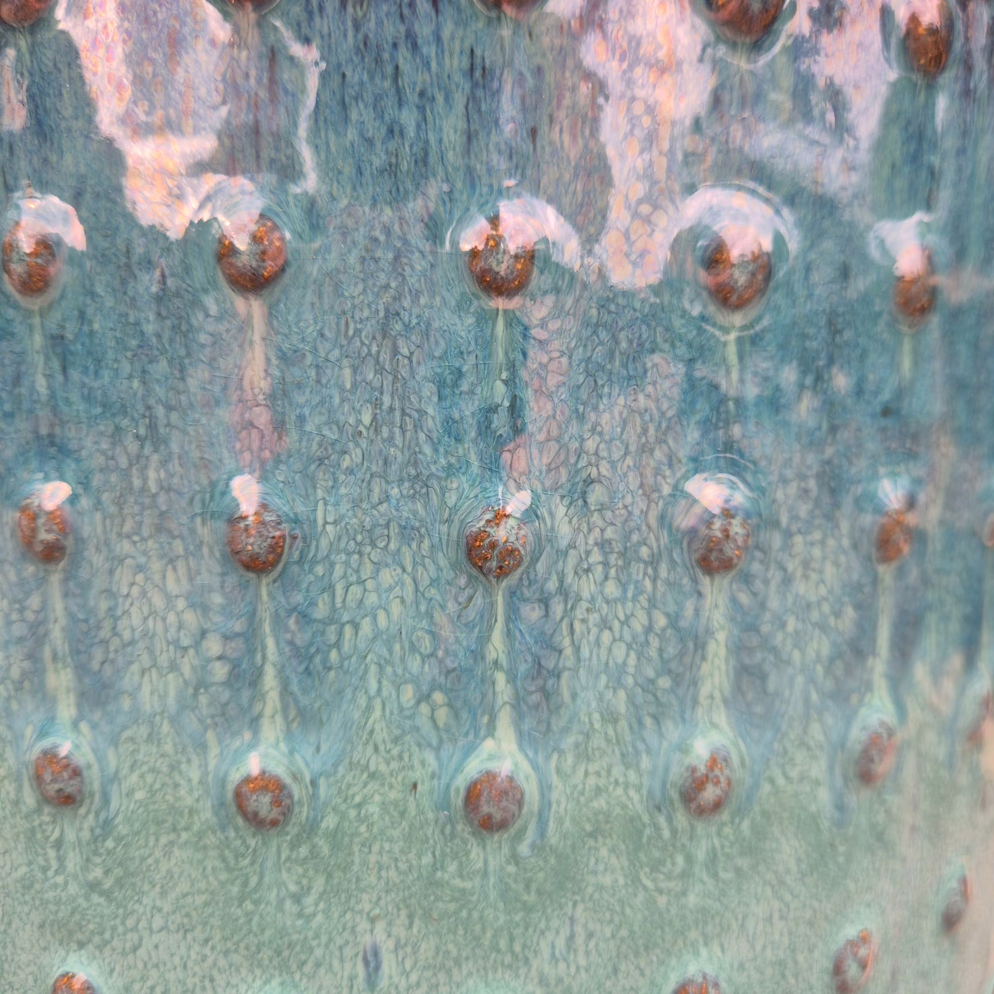 Doniczka ceramiczna ogrodowa cylinder turkusowy 24cm