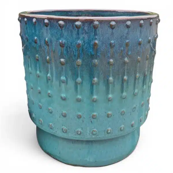 Doniczka ceramiczna ogrodowa cylinder turkusowy 35cm